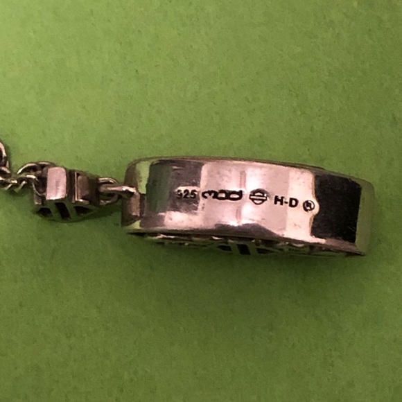 Sterling Silver Harley Davidson Necklace - Picture 3 of 7